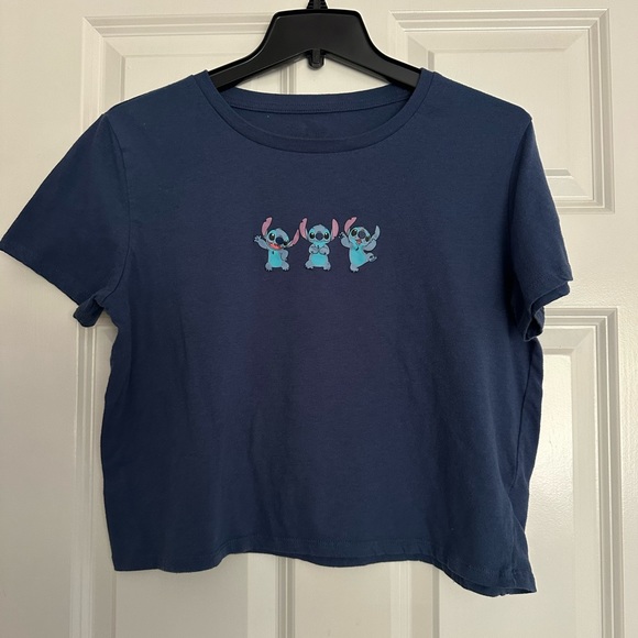 Disney Tops - Disney Cropped Stitch Tshirt size XL